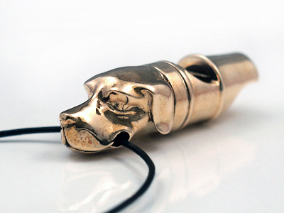 Bronze Dog Whistle 3d print 3d printing animal bronze dog jewelry pendant pookas shapeways whistle
