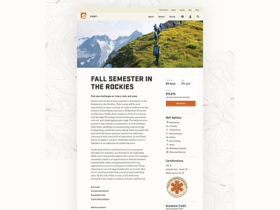 NOLS Course & Session Pages