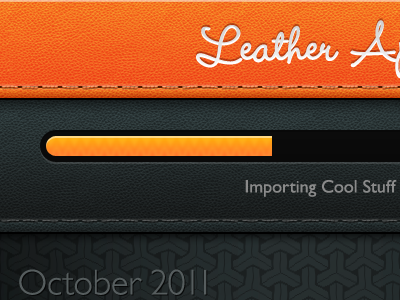 Leather App app ios ipad iphone leather orange skeuomorphic stitches