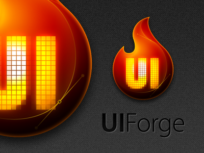 UIForge fire fireball flame forge logo red