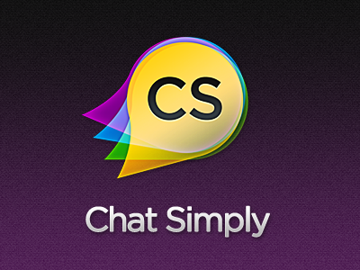 Chat Simply Logo bubble chatsimple cs group chat logo messaging notification word bubble
