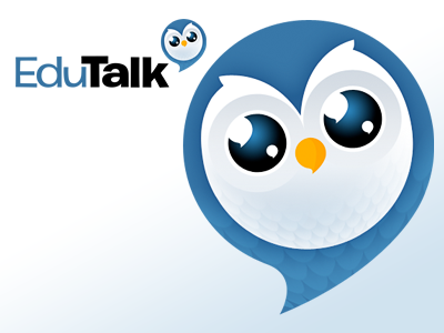 EduTalk chat chat bubble edu logo owl talk