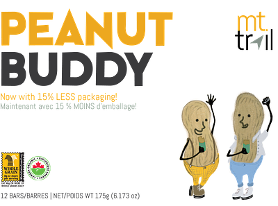 Peanut Buddy Packaging branding canadian french illustration packaging
