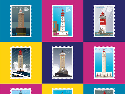 French Lighthouses 03 coasts illustration lighthouse ocean phares sea tourism vector