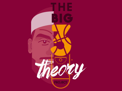 The Big 3 Theory basket face head illustration nba sport vector