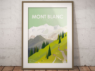 Alone In Nature 06 "Là Haut" alone illustration montagnes montblanc moutains nature spirit vector