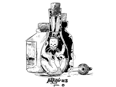 Inktober03 - poison death drawing inktober inktober2017 poison rabbit sketch