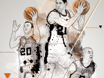 Spurs Poster Tribute antonio ball basket duncan dunk ginobili nba parker san sport spurs texas usa