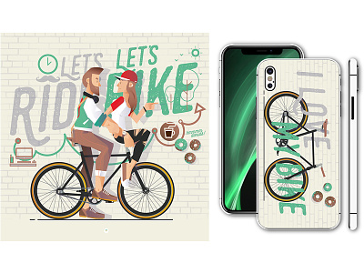 Let's bike, let's ride II bike biking cycling cyclist design fixie freeride graffiti hipster illustration illustrator outdoor ride street vector velo vélo