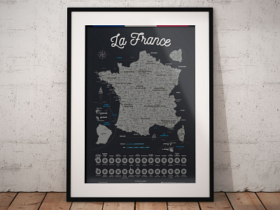 Scratchable Map Of France