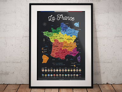 Scratchable Map Of France - Phase2 carte design foodies foodporn france gastronomie gift map paris present régions scratchable travel voyage