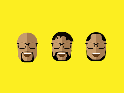 Three Wise Nerds avatar black illustration nerds