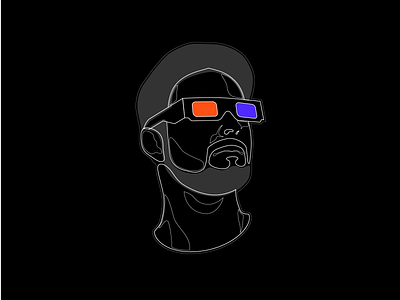 Funky 3D Goggles - Line Experimentation line art