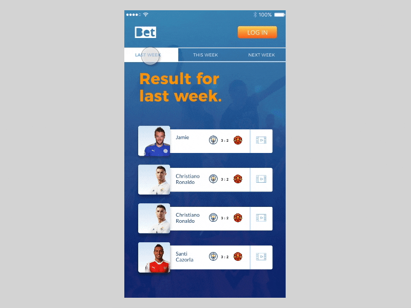 Goal of the Week Concept App