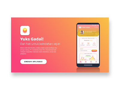 Yuks Gadai - Mobile Dashboard Clean Design advertisement advertisement design application design branding clean clean design clean ui dashboard dashboard design design download mockup figma illustration mobile mobile app mobile app design mobile design mobile ui mockup ui