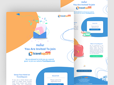 Admin Invitation Email Template Version 2 blue design design app email email design email marketing email template figma icon illustration illustration art invitation invitation card invitation design invitations travel agency typography ui vector welcome