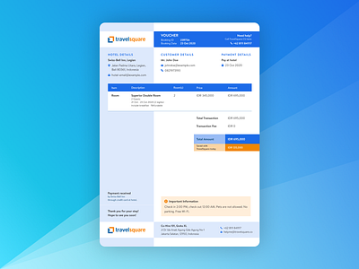 TravelSquare Hotel Voucher Template