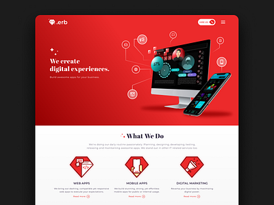 DotERB - Company Landing Page 3d illustration branding clean design clean ui company profile design figma illustration illustration art landing page landing page concept landing page design landing page ui software company ui ux web design website website design websites