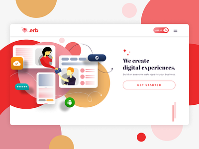 DotERB - Company Landing Page Alt branding clean design clean ui colorful colorful design design figma illustration illustration art landing page landing page concept landing page design landing page ui ui vector web web design website website concept website design