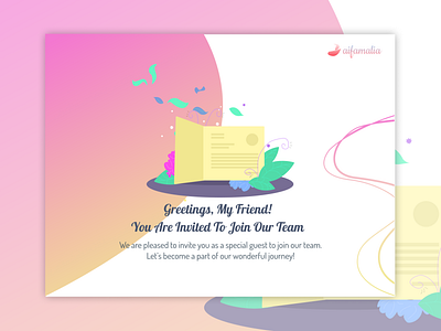 Email Invitation Template - Invitation Card Version card design design email design email invitation email template figma illustration illustration art invitation invitation card invitation design pink