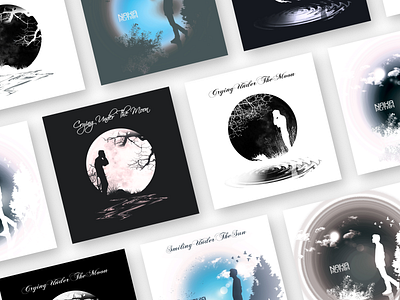 Night and Day Album Cover adobe photoshop album album art album cover album cover design branding day illustration moon music album music art night sun