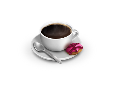 Coffee & Dribbble Cookie coffee cookie cup debut debuts dribbble icon spoon