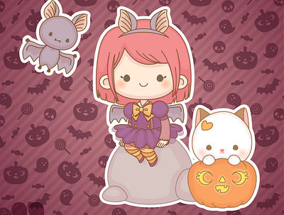 Kawaii Halloween cute art cute illustration illustration kawaii kawaii art vector
