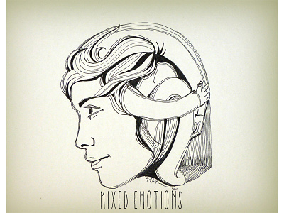 Mixed Emotions emotion grief hide ink mixed pen