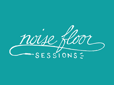 Noise Floor Sessions Logo boston hand drawn local logo music