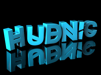 Hudnic 3D Display 3d graphic design logo music type typography