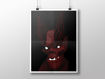 Low Poly Nitas Poster 3d character design graphic design low poly poster print