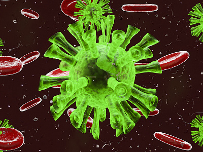 Virus 3d graphic design medical motion graphics science
