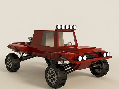 Prerunner 3d car graphic design low low poly motion graphics poly vehicle