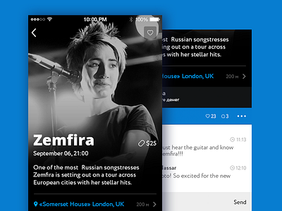 Media social screen app design ios social ui ux zemfira