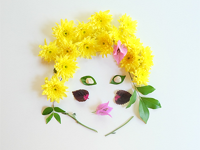 My flower friend art face flower photo spring