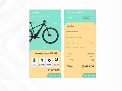 Checkout page for Bike Shop check checkout design ui web