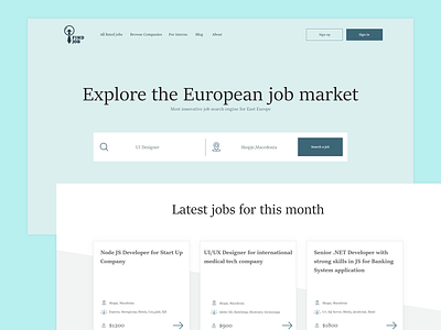 Simple job portal job landing portal ui web webdesign
