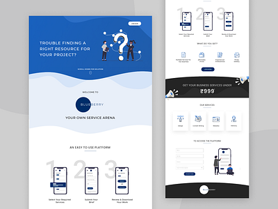 Landing Page design typography ui