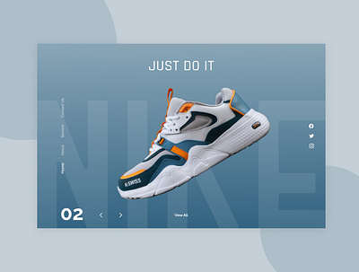 Nike Web Banner branding design icon illustration logo minimal typography ui vector