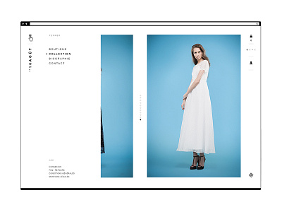 Website Le16Août — Navigation open clean fashion minimalist white