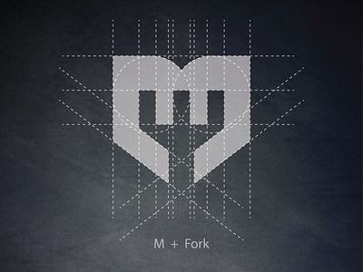 M + Fork Logo Design