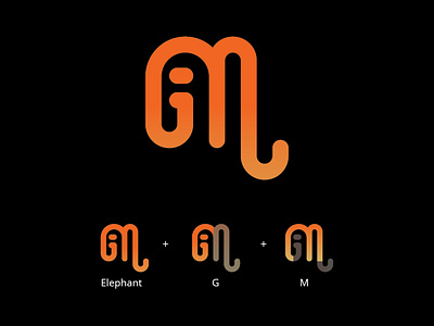 minimalist logo design for GM