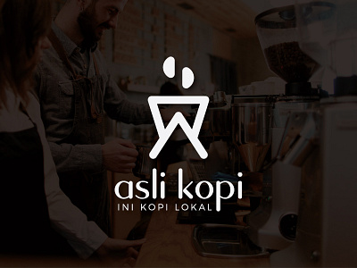 Asli Kopi (Coffee Roastery) branding branding design cofee roastery coffee logo logo design