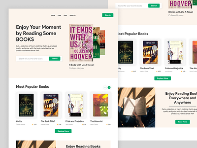 Book Store Website design ui website