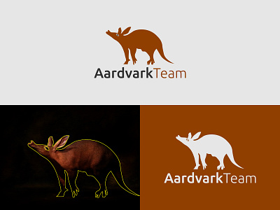 Aardvark Logo Design aardvark logo animal ant bear logo anteater logo edentate logo farrow logo graphic logo illustration logo design