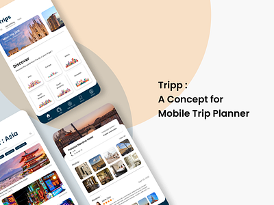 A Concept for Mobile Trip Planner design minimal mobile mobile app design planner app ui ux