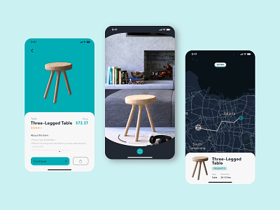 AR Furniture App app design furniture furniture app mobile ui shipping ui uidesign