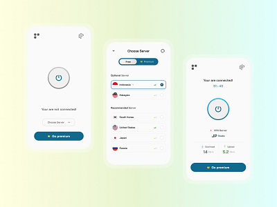 VPN Interface app design figma mobile ui ui uidesign ux vpn vpn app