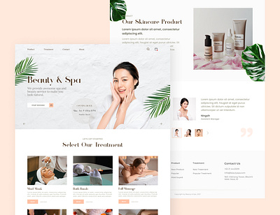 Beauty & Spa Landing Page beauty design landingpage minimalism salon spa ui uidesign web webdesign