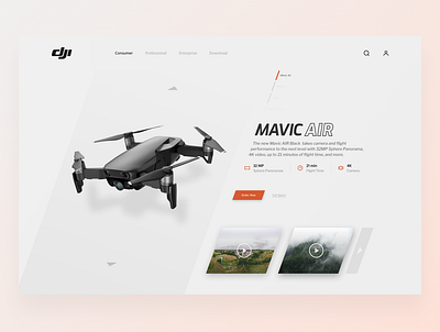 DJI Header Concept design drone figma header ui uidesign web webdesign